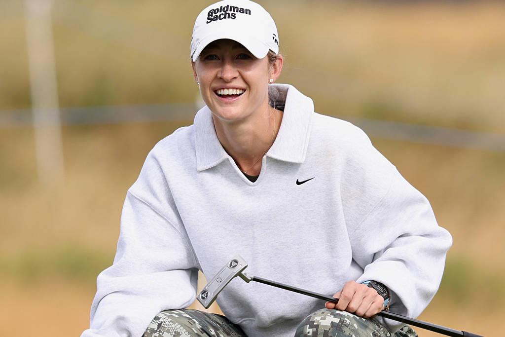 Nelly Korda is all smiles during the 2026 AIG Women's Open